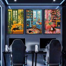 1pc Wall Arts Posters Optional Frame Animals In Bedroom Living Room Landscape Painting, Wall Decoration Home Decoration Canvas Art, Frameless ,Wall Art With Frame