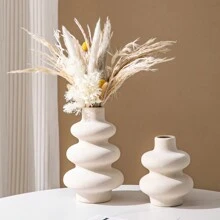 NJCHARMS 1/2pcs Ceramic Vase, Modern Dried Flower Vase, Round Vase, Pampas Flower Vase, Boho Home Decor For Centerpiece Wedding Dinner Table Party Living Room Office Bedroom, Housewarming Gift,Home Decor,Flower Vase,Centerpiece,Table Decor Gifts Birthday Graduation Room Decor Glass Vase