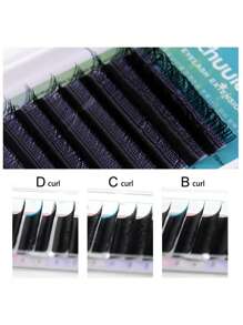 CHUULASH 10 排 D/C 卷曲 YY 形睫毛 2D 0.07 仿貂皮/8-15 毫米天然柔软巴西睫毛预制浓密扇形睫毛延长睫毛簇、睫毛簇、单根睫毛、睫毛、假睫毛 - D - 查看 2