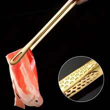 1 Piece / 2 Pieces / 4 Pieces Stainless Steel Barbecue Tongs (Gold / Silver) Optional, Kitchen Tongs, Food Tongs, Bread Tongs, Steak Tongs, Korean Barbecue Tongs, Long Handle Non-Slip Barbecue Tongs, Corrosion-Resistant And Non-Deformable