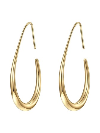 2只18K镀金不锈钢水滴耳环，优雅耳环，金色耳环，女士首饰，女士耳环