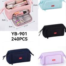 Pencil Case Ballpoint Pen Stationery Large Capacity Portable Storage Bag 901 - 羅莎 - 查看 10
