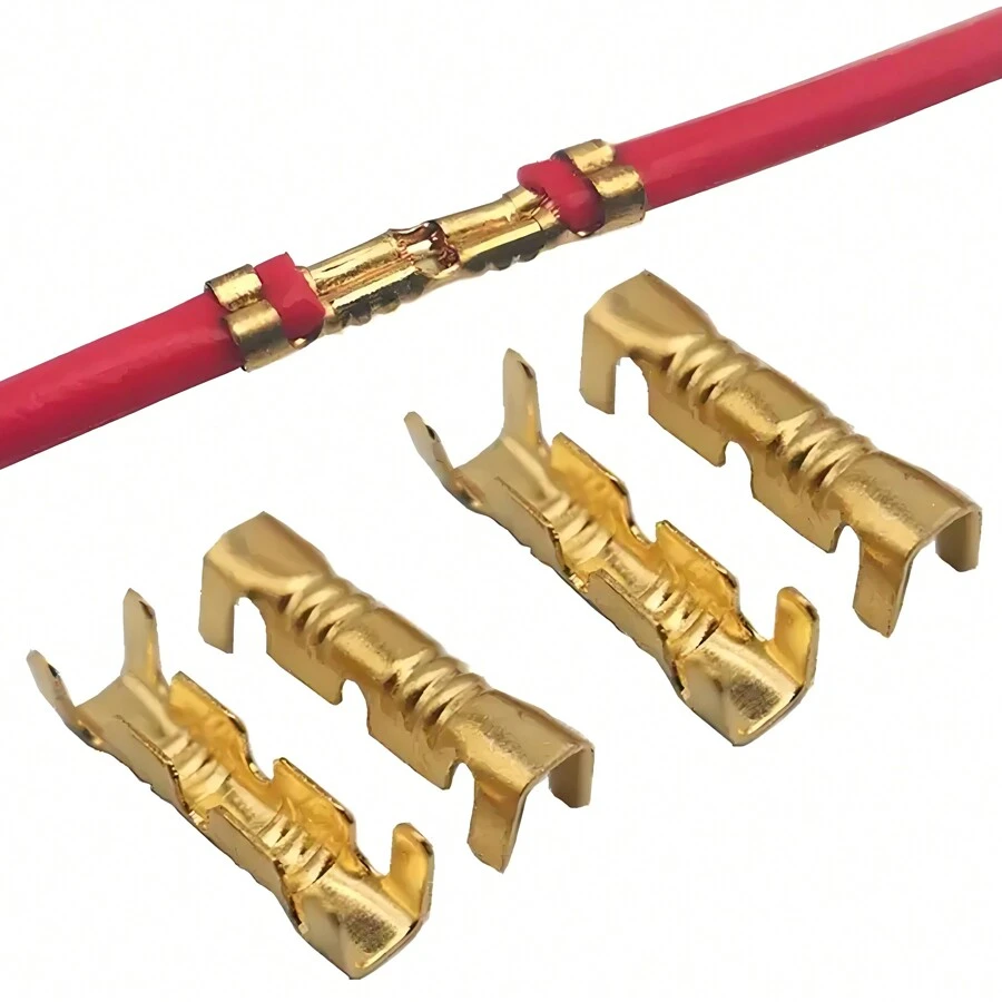 50/100pcs U-Shape Wire Connectors, Suitable For Crimping Electrical Blocks And Spade Terminals
