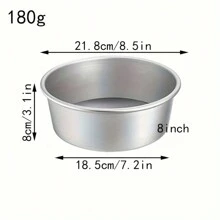 1pc/3pcs Thick 4/6/8/10 Inch Round Solid Base Baking Cake Mold Pan, Anodized Aluminum For Homemade Chiffon Cake, Non-Stick Surface Can Be Greased To Increase Release Difficulty Back To School