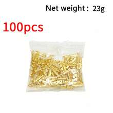 50/100pcs U-Shape Wire Connectors, Suitable For Crimping Electrical Blocks And Spade Terminals - Yellow - View 11