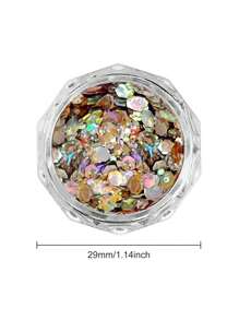 1 件彩色亮片指甲饰品 DIY 艺术 Y2K 风格 5D 美甲装饰品 - 彩色 - 查看 5