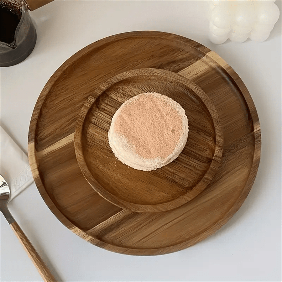 1/2 Stücke, Mehrzweck Holztablett, geeignet zum Servieren von Frühstück, Kuchen, Brot, Teesets, passend für Familienrestaurants und Zusammenkünfte, Outdoor Camping Dining, leicht zu reinigen, dekorative Tablett Ornamente, Badezimmer Tabletts, etc.