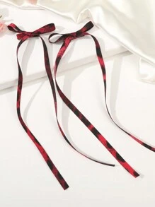2入組復古豹紋蝴蝶結髮帶髮夾，適合搭配穿搭與禮物，髮梳髮夾、抓夾 - 彩色 - 查看 7
