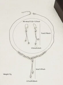 3 PiecesSet Fashionable Unique Elegant Retro Tassel Pendant Necklace Set For Women