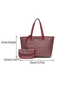 Women's Fashion New Simple Tote Bag Set, Shoulder Bag, Large Capacity Handbag, Commute Versatile Lady Handbag, Purse, Student Shoulder Bag