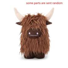 1pc Highland Cow Birthday Decor Gift, Cream-Color Scottish Gnome Decoration, Farmhouse Nordic Dwarf Figurine Home Decor, Cow Collection Ornament Gifts Graduation - Multicolor - View 11