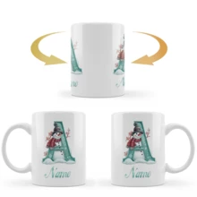 1pc, 11OZ,Santa Claus, Christmas,Santa Brings Money,Custom Mug , Text Mug Wrap With Butterfly , Last Minute Gift,Birthday Gifts, Holiday Gifts, Thanksgiving Gifts, Christmas Gifts, Halloween Gifts - Blue - View 2