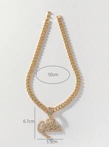 1 szt. Fajny modny naszyjnik z kryształkami w stylu hip-hop, odpowiedni dla mężczyzn i kobiet, do codziennego noszenia, na Boże Narodzenie, Nowy Rok, prezent na Walentynki