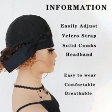 Afro Curly Headband Wig For Women Glueless Wig With Headband Heat Resistant Synthetic Wigs High-Quality Hair Wigs Suitable For Beginners,Daily Life,Cosplay,Holiday Curly Hair Hairband Wig