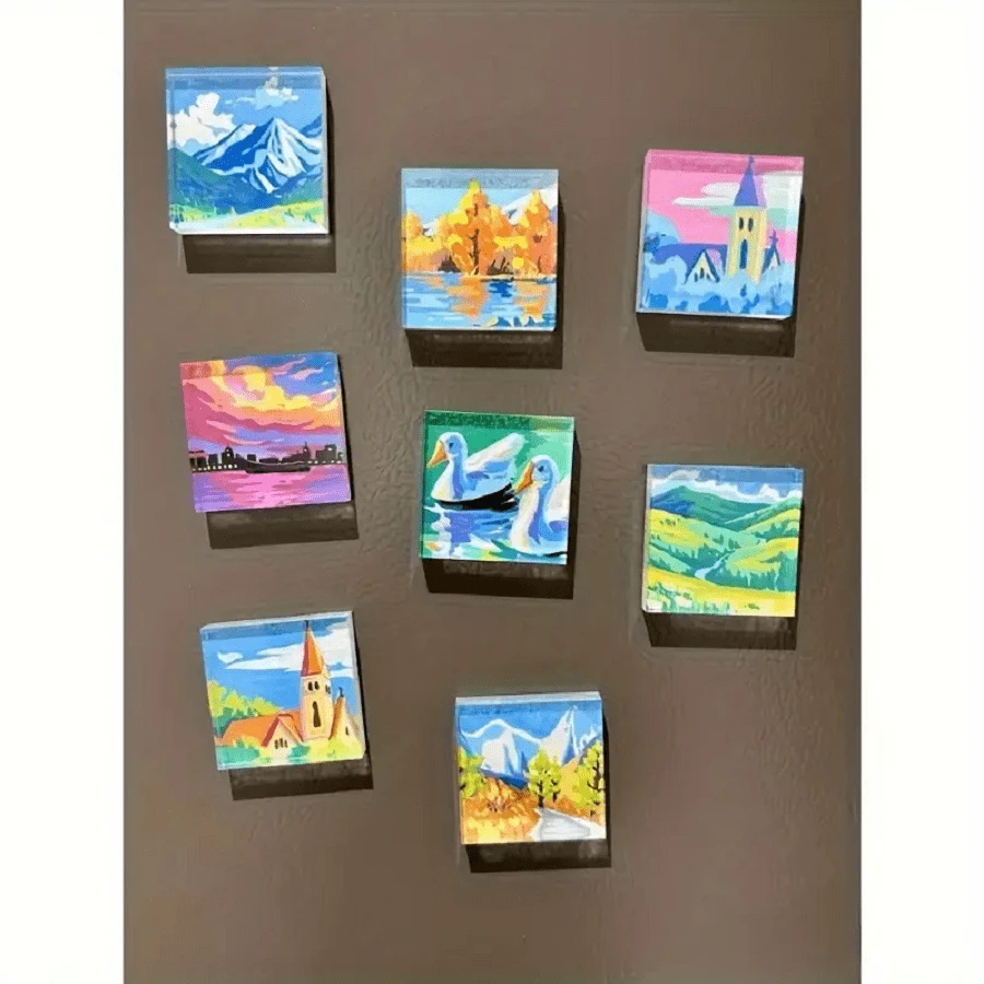Individuelle acrylische DIY Foto Weich-Magnete für den Kühlschrank. Personalisierbare acrylische Kühlschrankmagnete, die wiederverwendbar und abnehmbar sind. Sie eignen sich für die Heimdekoration und als Geschenke, wie Feiertagsgeschenke, Valentinstags-Geschenke und personalisierte Liebesgeschenke. - Verschiedenfarbig - Übersicht 1