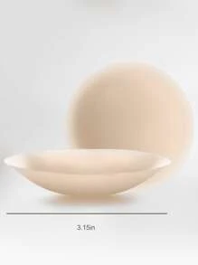 2 Pairs Reusable Invisible Silicone Nipple Covers,Waterproof Sticky Nipple Covers For Women's Wedding Dresses,Backless Dresses,Photography - Apricot - View 3