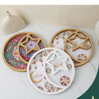 星月木托盘装饰，挂壁艺术，工艺品，礼品，适用于厨房，客厅，卧室，创意设计，高美感