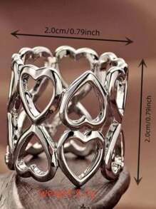 1pc Fashion Heart-Shaped Circular Scarf/Head Wrap Clothing Accessory With Multi-Function Metal Buckle - Heart-shaped Buckle - View 10