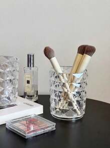 Transparente Acryl Makeup Pinsel Kartusche, transparente Aufbewahrungskartusche für Stifte, Lipgloss Augenbrauenstift Makeup Pinsel Halter, Makeup Pinsel Aufbewahrungskartusche, Makeup Lippenstift Augenbrauenstift Aufbewahrungskartusche, für Urlaub, Strand, Badezimmer, Schlafzimmer, Großer Fassungsvermögen