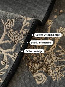 1 件四季雪尼尔提花沙发垫，现代简约宠物友好型防尘防滑沙发套，春秋版防刮沙发保护套适用于 L 型组合沙发和 1/2/3/4 座沙发（一件） - 深灰色 - 查看 7