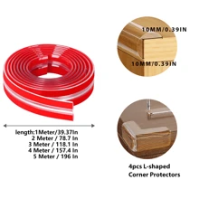 1m/2m/3m/4m/5m Bande de protection des bords Protecteurs d'angle en L Protecteurs de coins de table Pour la protection des meubles | Protection des coins et des bords Pare-chocs pour le coin et le bord Protège-coins pour meubles et cheminée