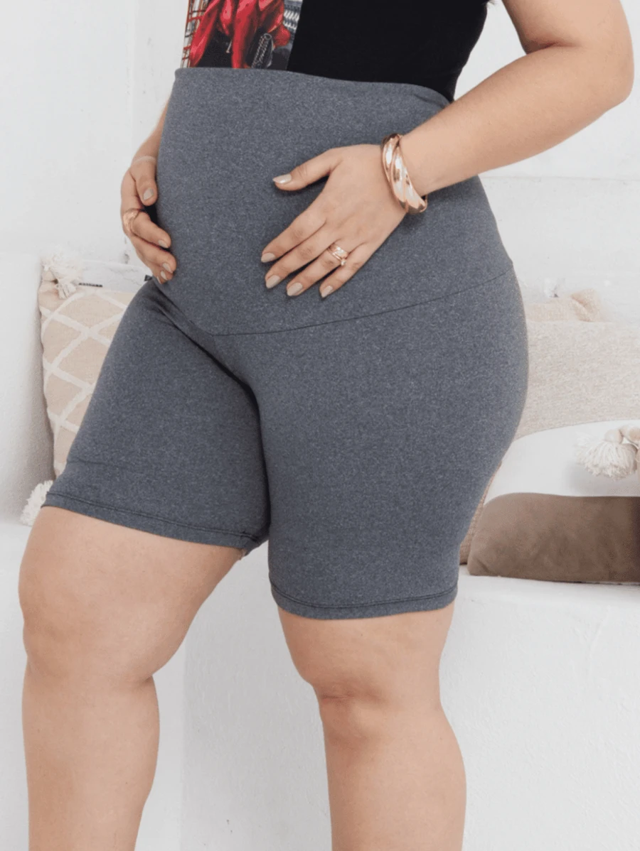 Maternity Shorts - Grey Mix - View 1