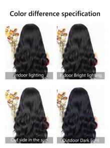 Music Festival Body Wavy 13*6 Lace Frontal Wigs Long YaKi Hair 24 Inch High Temperature Synthetic Lace Wig For Women Natural Black Color Cosplay Daily Party Makeup Use Woven's Lace Front Wigs Body Wave Hair