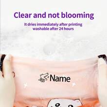 1pc Red, Blue, Black, And White Four Colors Customized Children's Name Stamps Personalized Waterproof Stamp For Clothing,Men's And Women's Personalized Ink Pad DIY Stamps Back To School