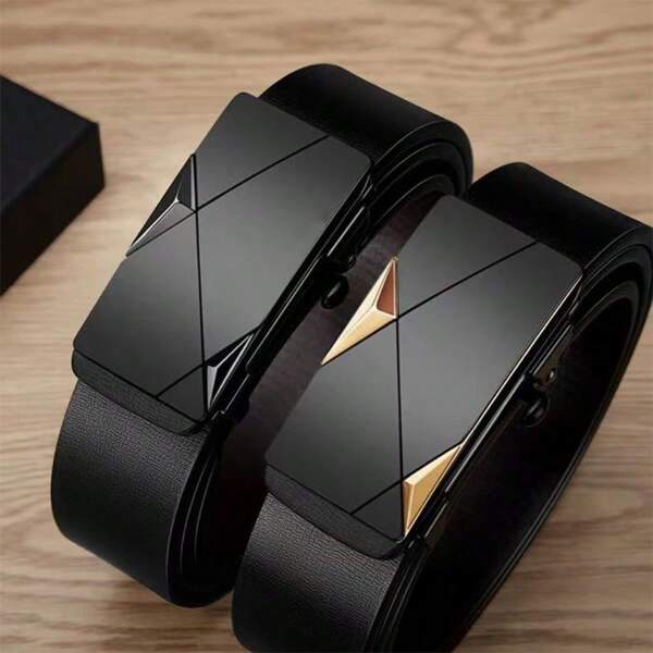 Men's Automatic Buckle Belt, Young Fashionable Casual Pants Belt, Korean Style Waist Strap For Business