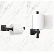 5pcs Gold-Edged Bathroom Accessory Set - Black - View 6