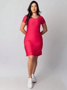 Jumpsuit Dress Fashion Fitness Evangelical Workouts Walking Modest Functional - 玫紅色 - 查看 3