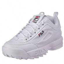 FILA Disruptor II（小童款/大童款）白色/豌豆大衣/虛擬紅色 - 紅白色 - 查看 2