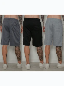 2 Piece Men's Sweatpants Kit With Zipper / Elastic Waistband Between 3 Random Colors 2 Pieces - 淺灰色 - 查看 2