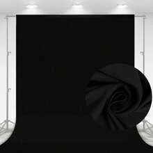 10 X 7 FT Black Backdrop Background For Photography, High Density Polyester Fabr - 1 - View 1