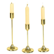 (3 stuks) Metalen kaarsenhouders, bureaudecoraties, rekwisieten voor diners bij kaarslicht, huwelijksjubileum, decoratie voor thuis en hotel, verjaardagscadeau, geschikt voor eettafel, bruiloft, restaurant, feest (kaarsen niet inbegrepen)