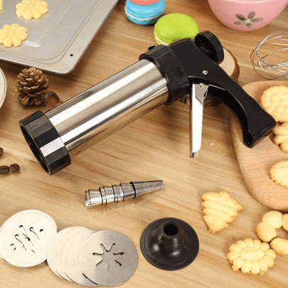 3 In 1 Cookie Press Gun Decorating Kit With 13 Discs And 8 Icing Tips, Premium Baking Tool For Cookie Press And Cake Decorating, Includes Piping Bag And Cleaning Brush,Christmas Baking Gifts For Women