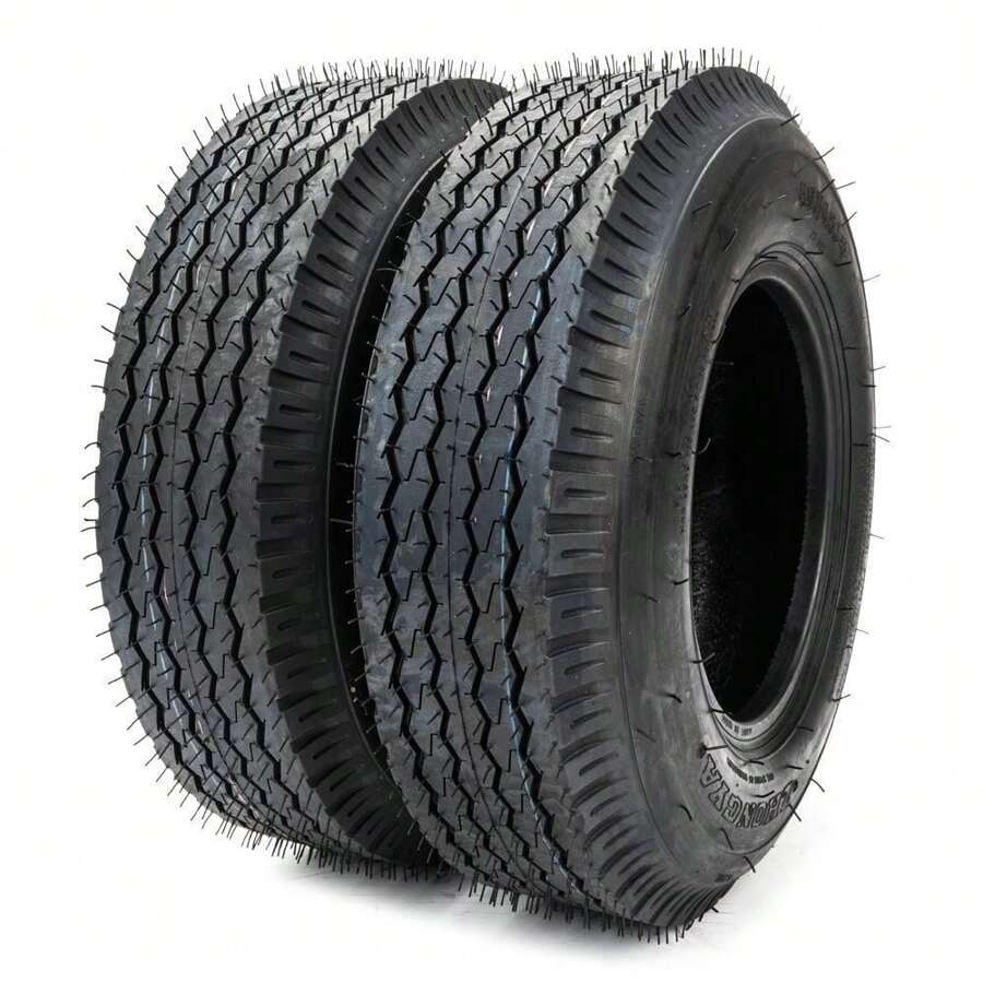 2pcs 4.80/4.00-8 Trailer Tires 4 Ply Load Range B 4.80-8 Tubeless 660Lbs - 1 - View 1