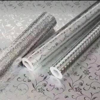 1 pieza Pegatinas de papel tapiz para salpicadero de cocina, pegatinas de cocina, autoadhesivas, cocina, pegatinas de papel de aluminio, a prueba de aceite, impermeables, pegatinas para cocina, pegatinas de pared, para la decoración de paredes