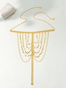 Herseygold 1pc Gold-Plated Headband, /Arabic Style Bridal Headpiece, Luxury Jewelry Gift For Women, Bride To Be, Hair Accessories For Women - Gold - View 5