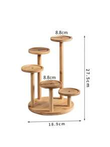 1 peça Suporte de Vaso de Flor para Mesa, Prateleira de Armazenamento de Madeira Sólida Triangular Criativa para Plantas Suculentas, Suporte de Exibição