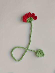 1pc Handmade Crochet Flower Bookmark Handmade Daisy And Sunflower Bookmark Artisan Crafted Reading Accessory, Perfect Gift For Book Lovers, Home Decor Office Supplies, Set Of 1 - Multicolor - View 3