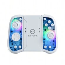 Set de 2 controladores de juego multicolor LinYuvo KS51 con palanca de mando Hall, programación de macros, giroscopio de seis ejes, vibración dual, disparo automático compatible con Switch/Switch OLED/Switch Lite, PC, Android, IOS - multicolor - Ver 14
