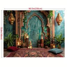 Happy Moroccan Night Scene - Multi Functional Polyester Fiber Background Fabric, Suitable For Birthdays, Parties, And Decorations