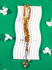 33 件亚克力琥珀珠手工制作 Tasbih Misbaha 水晶手链，祈祷计数器 - 彩色 - 查看 6