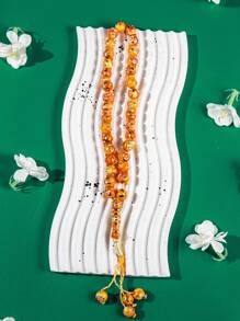 33 件亚克力琥珀珠手工制作 Tasbih Misbaha 水晶手链，祈祷计数器 - 彩色 - 查看 4