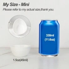 GDCZ Pack Of 6 Pure White Mini 1oz Ceramic Dish, Round Sauce Dish, Mini Bowl, Suitable For Party Serving Tomato Sauce, Chili Sauce, Black Pepper Sauce And Other Condiments, Dishwasher & Oven Friendly,Kitchen,Christmas Gift - White - View 7