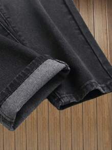 Moda Masculina Bordado Estrela Desgastado Jeans Denim