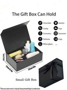 1 件 - 带磁性密封盖，用于礼品包装，父亲节、母亲节、圣诞节和各种节日的礼品盒 1 件（23 * 17 * 7 厘米） - 黑色 - 查看 8
