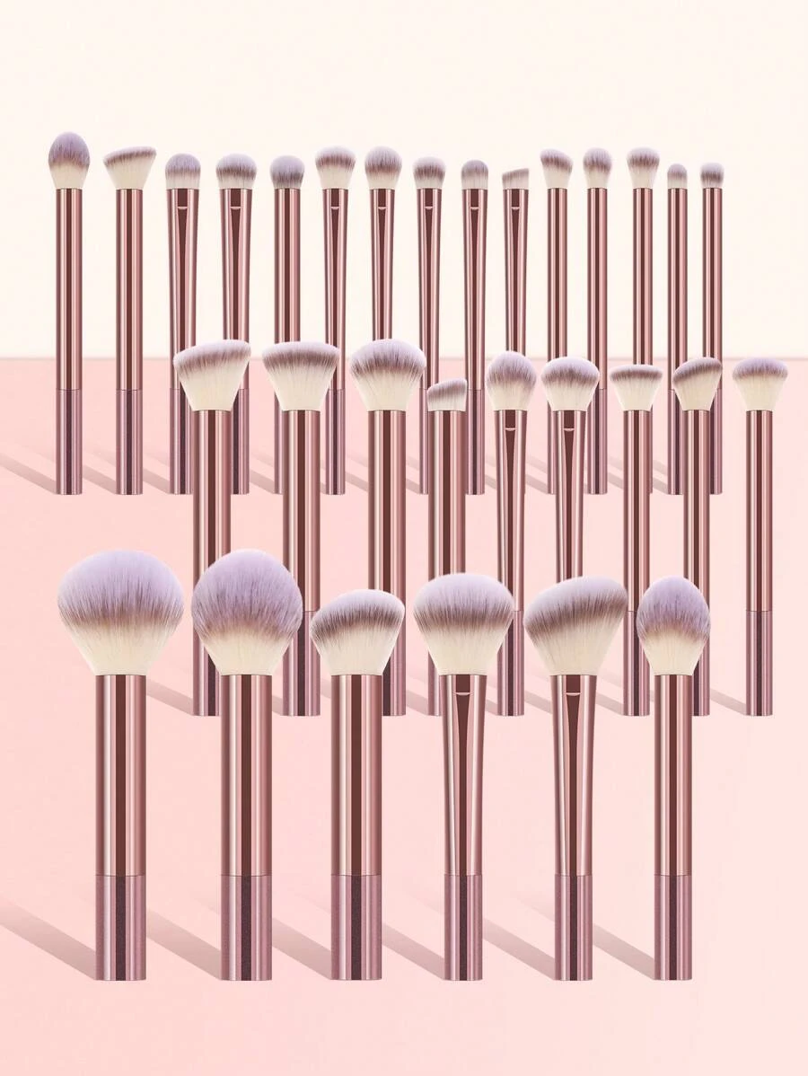 15/20/25/30pcs Makeup Brush Set, Premium Synthetic Hair Eyeshadow Blending Brush Set, Cosmetic Tools - MultiWarna - View 1
