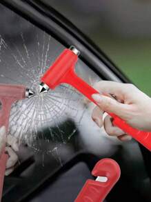 2pcs Car Safety Hammer With Seat Belt Cutter For Smashing Car Windows, Windshields, Emergency Escape Tools, Camping Supplies - Multicolor - View 1